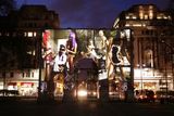 thumbnail: An Agent Provocateur projection displayed on Marble Arch in central London, to celebrate the launch of their Spring Summer collection.