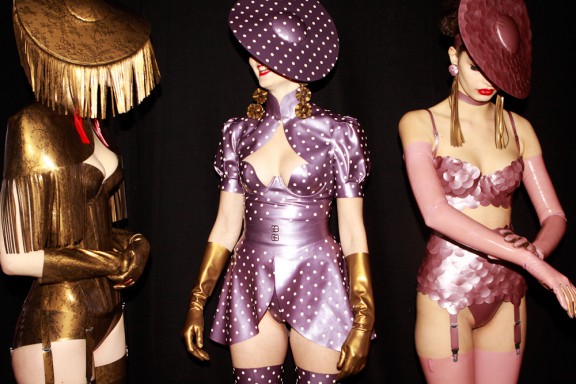 Backstage at Atsuko Kudo lingerie show (Image: Mark Rabadan)